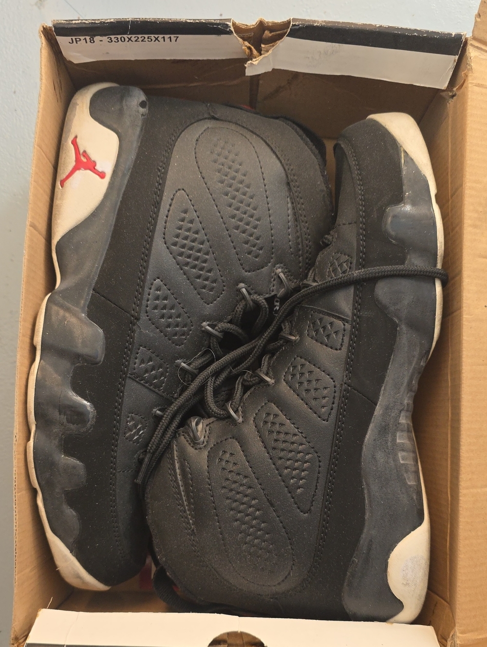 Jordan Men’s Black with Red Accent Athletic Shoes